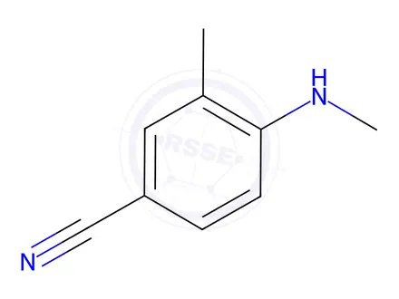Chemical structure of Benzonitrile, 3-methyl-4-(methylamino)-