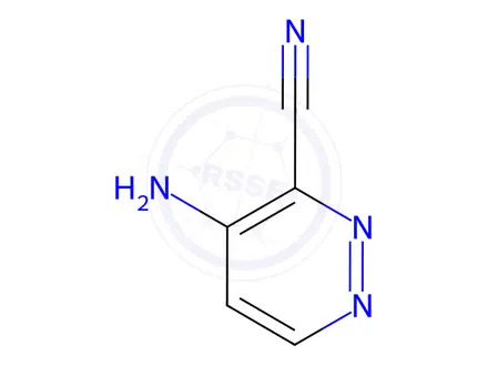 Chemical structure of 3-Pyridazinecarbonitrile,4-amino-(8CI,9CI)