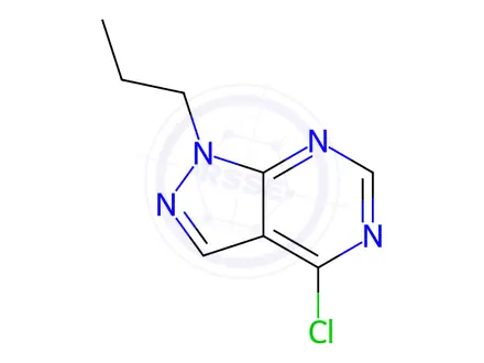 Chemical structure of 4-Chloro-1-propyl-1h-pyrazolo[3,4-d]pyrimidine