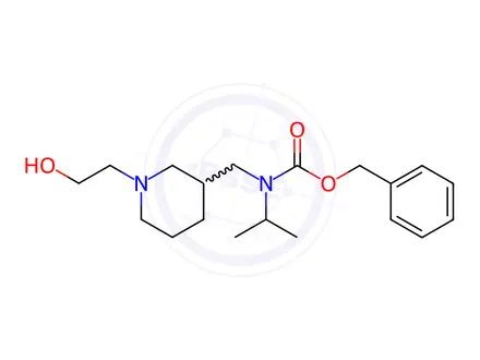Chemical structure of Benzyl ((1-(2-hydroxyethyl)piperidin-3-yl)methyl)(isopropyl)carbamate