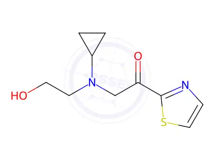 Chemical structure of 2-[Cyclopropyl-(2-hydroxy-ethyl)-amino]-1-thiazol-2-yl-ethanone