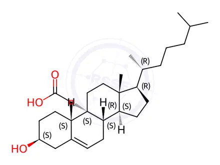 Chemical structure of 19-Carboxy Cholesterol
