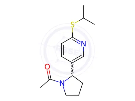 Chemical structure of 1-(2-(6-(Isopropylthio)pyridin-3-yl)pyrrolidin-1-yl)ethanone