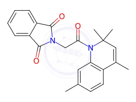 Chemical structure of 2-[2-oxo-2-(2,2,4,7-tetramethyl-1(2H)-quinolinyl)ethyl]-1H-isoindole-1,3(2H)-dione