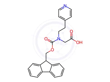 Chemical structure of Glycine, N-[(9H-fluoren-9-ylmethoxy)carbonyl]-N-[2-(4-pyridinyl)ethyl]-