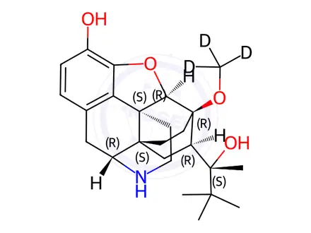 Chemical structure of Norbuprenorphine-d3