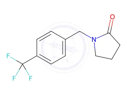 Chemical structure of 1-{[4-(trifluoromethyl)phenyl]methyl}pyrrolidin-2-one