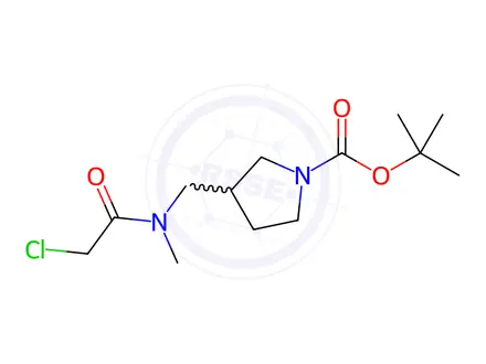 Chemical structure of tert-Butyl 3-((2-chloro-N-methylacetamido)methyl)pyrrolidine-1-carboxylate