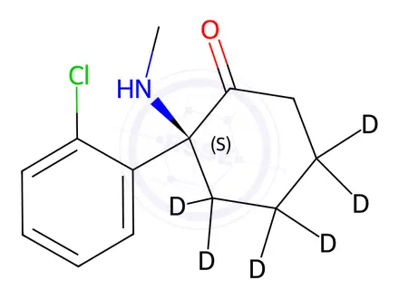 Chemical structure of (S)-Ketamine-d6 Hydrochloride