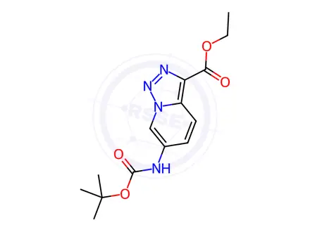 Chemical structure of [1,2,3]Triazolo[1,5-a]pyridine-3-carboxylic acid, 6-[[(1,1-dimethylethoxy)carbonyl]amino]-, ethyl ester