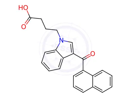 Chemical structure of JWH073-butanoic acid Metabolite
