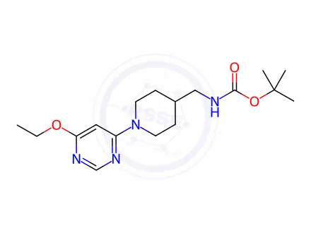 Chemical structure of [1-(6-Ethoxy-pyriMidin-4-yl)-piperidin-4-ylMethyl]-carbaMic acid tert-butyl ester