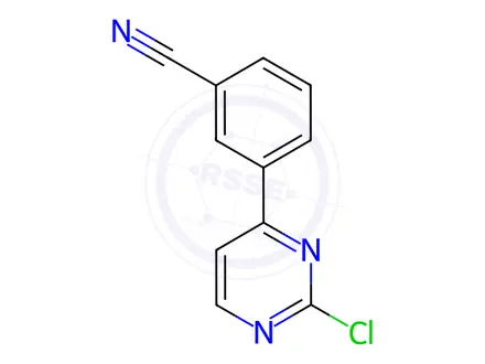 Chemical structure of Benzonitrile, 3-(2-chloro-4-pyrimidinyl)-