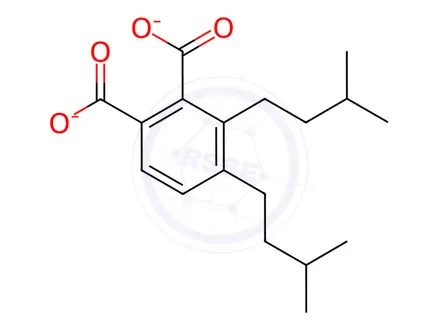 Chemical structure of Phthalic acid, n-pentyl-isopentyl