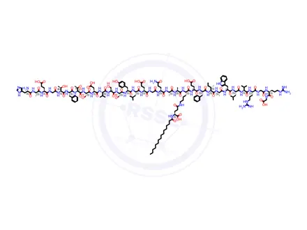 Chemical structure of Liraglutide