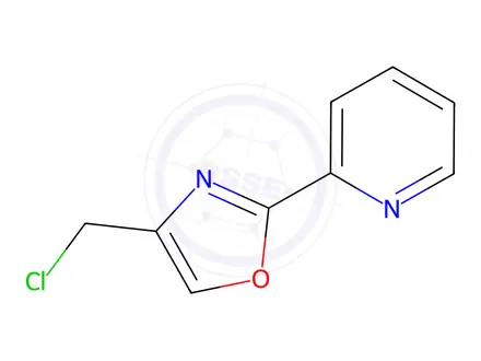 Chemical structure of 2-[4-(Chloromethyl)-1,3-oxazol-2-yl]pyridine Hydrochloride