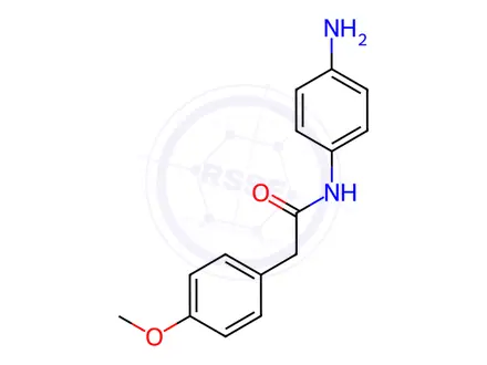 Chemical structure of N-(4-aminophenyl)-2-(4-methoxyphenyl)acetamide