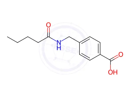Chemical structure of 4-(Pentanamidomethyl)benzoic acid