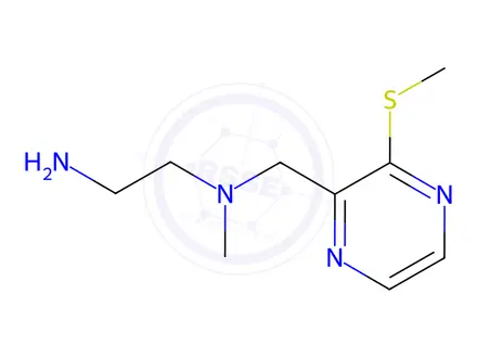 Chemical structure of N1-Methyl-N1-((3-(methylthio)pyrazin-2-yl)methyl)ethane-1,2-diamine