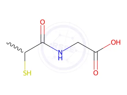 Chemical structure of Tiopronin