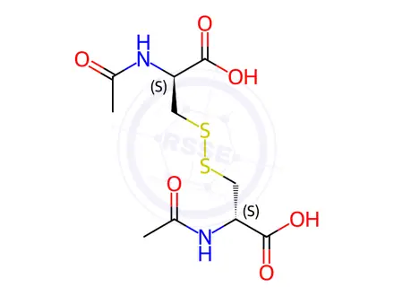 Chemical structure of N,N'-Diacetyl-D-cystine