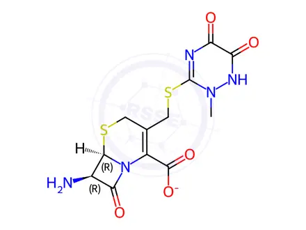 Chemical structure of Ceftriaxone Sodium Impurity 5 (Ceftriaxone Sodium EP Impurity E Sodium Salt)