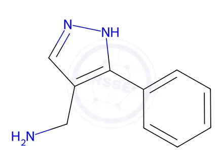 Chemical structure of (3-Phenyl-1H-pyrazol-4-yl)methanamine