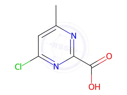Chemical structure of 4-chloro-6-methyl-pyrimidine-2-carboxylic acid