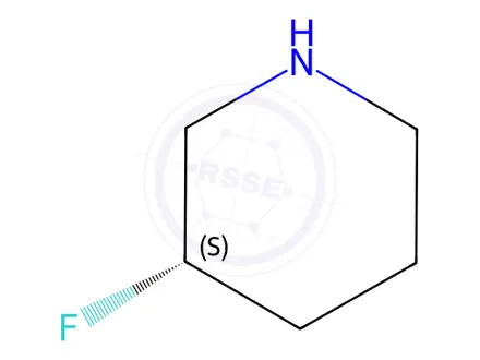 Chemical structure of (3S)-3-fluoropiperidine;hydrochloride