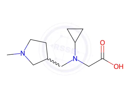 Chemical structure of 2-(Cyclopropyl((1-methylpyrrolidin-3-yl)methyl)amino)acetic acid