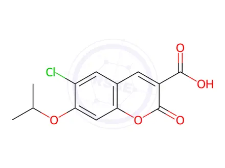 Chemical structure of 6-Chloro-7-isopropoxy-2-oxo-2H-chromene-3-carboxylic acid