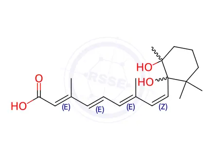 Chemical structure of 5,6-Dihydro-5,6-dihydroxyretinoic Acid