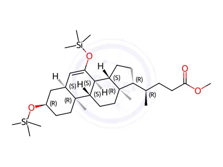 Chemical structure of Methyl (3α,5β)-3,7-Bis[(trimethylsilyl)oxy]chol-6-en-24-oate