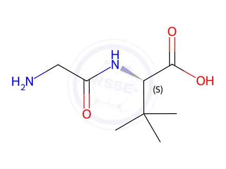 Chemical structure of L-Valine, glycyl-3-methyl-