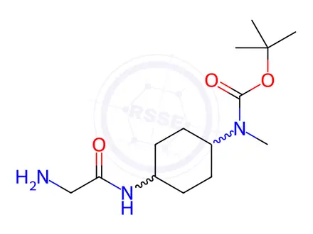 Chemical structure of tert-Butyl (4-(2-aminoacetamido)cyclohexyl)(methyl)carbamate