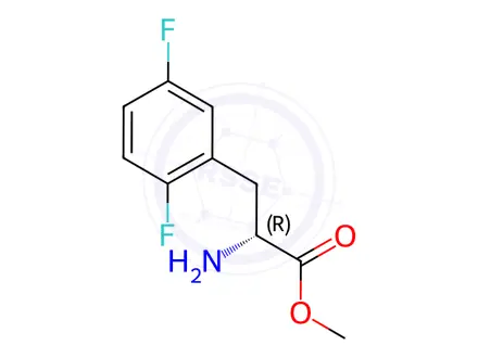 Chemical structure of (R)-Methyl 2-amino-3-(2,5-difluorophenyl)propanoate hydrochloride