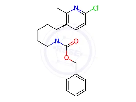 Chemical structure of Benzyl 2-(6-chloro-2-methylpyridin-3-yl)piperidine-1-carboxylate
