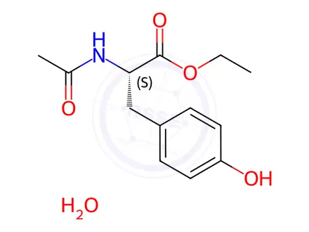 Chemical structure of N-Acetyl-L-Tyrosine Ethyl Ester Monohydrate
