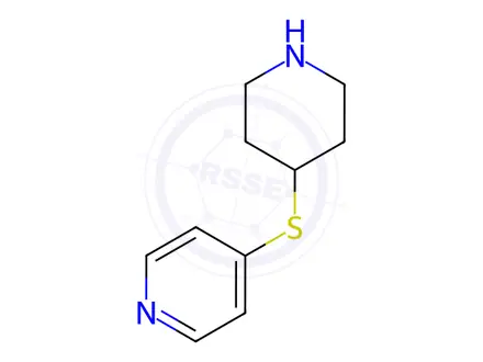 Chemical structure of 4-(Piperidin-4-ylsulfanyl)-pyridine Dihydrochloride