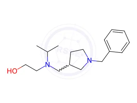 Chemical structure of 2-[(1-Benzyl-piperidin-2-ylmethyl)-ethyl-amino]-ethanol
