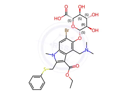 Chemical structure of Abidol Impurity 28
