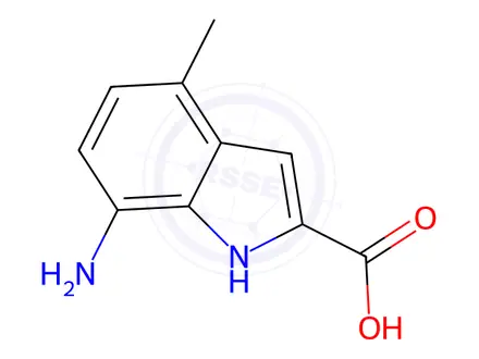 Chemical structure of 7-Amino-4-methyl-1H-indole-2-carboxylic acid