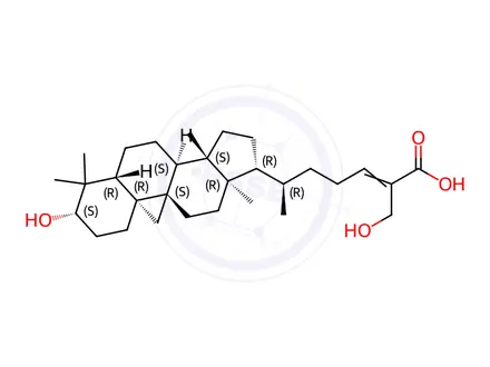 Chemical structure of 27-Hydroxymangiferolic acid