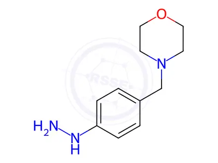 Chemical structure of Morpholine, 4-[(4-hydrazinylphenyl)methyl]-