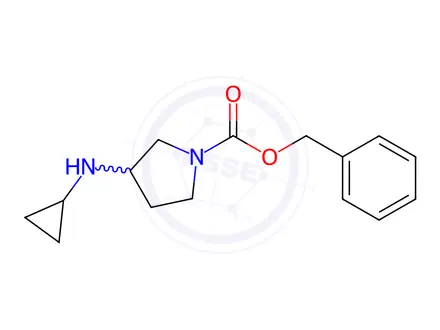 Chemical structure of Benzyl 3-(cyclopropylamino)pyrrolidine-1-carboxylate