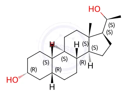 Chemical structure of Pregnanediol