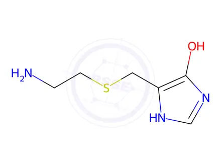 Chemical structure of 1H-Imidazol-4-ol, 5-[[(2-aminoethyl)thio]methyl]-(9CI)