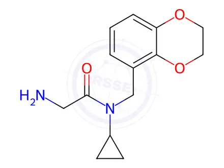 Chemical structure of 2-Amino-N-cyclopropyl-N-((2,3-dihydrobenzo[b][1,4]dioxin-5-yl)methyl)acetamide