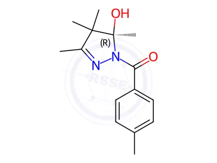 Chemical structure of (5-Hydroxy-3,4,4,5-tetramethyl-4,5-dihydro-1H-pyrazol-1-yl)(p-tolyl)methanone