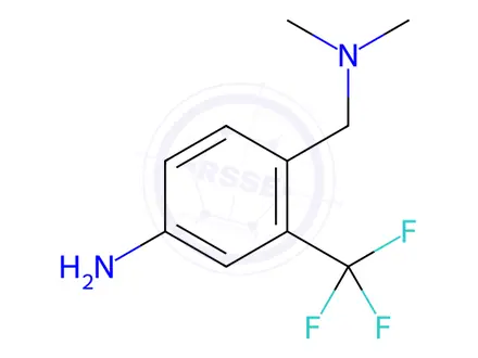 Chemical structure of 4-((Dimethylamino)methyl)-3-(trifluoromethyl)aniline